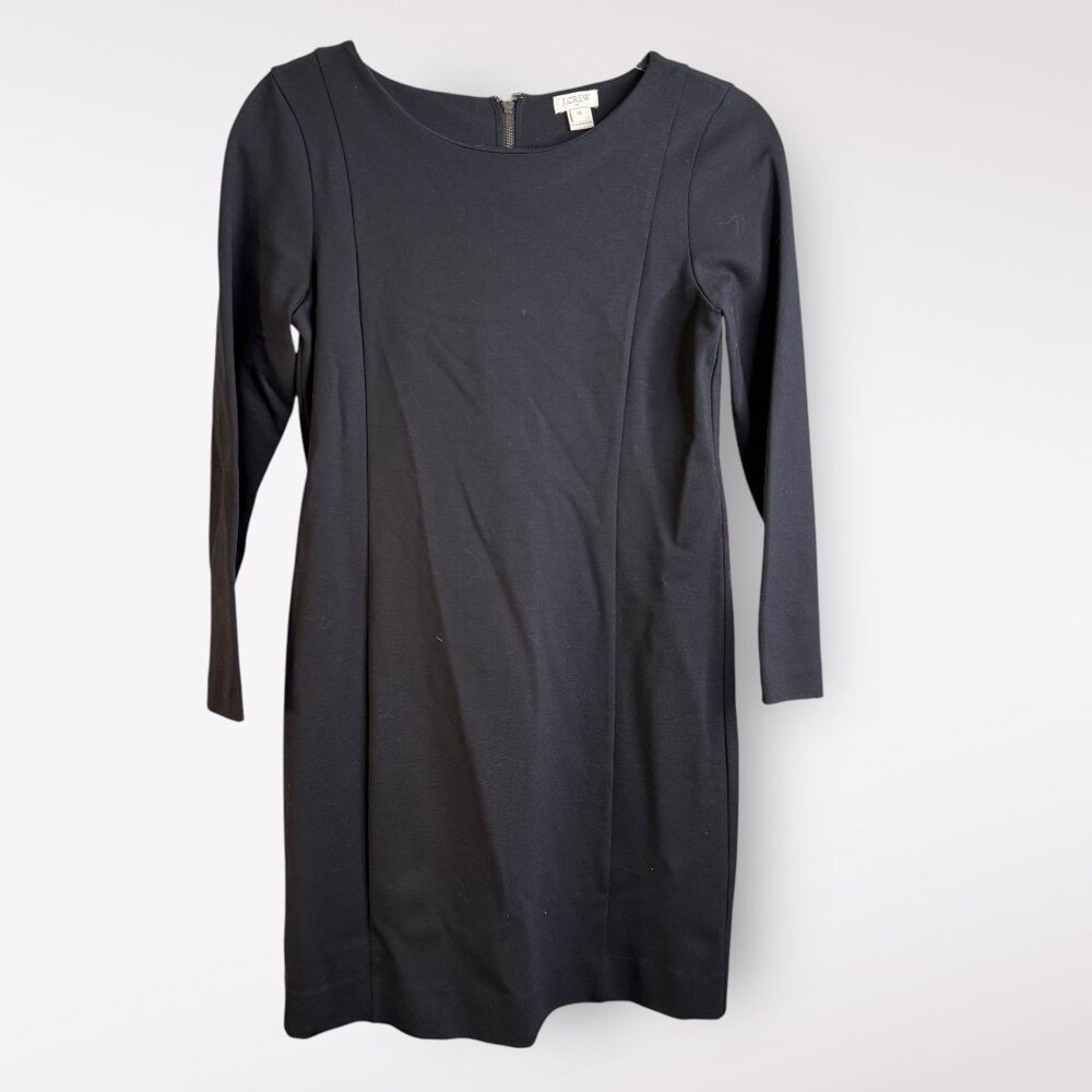 J Crew Long Sleeve Black Dress XS